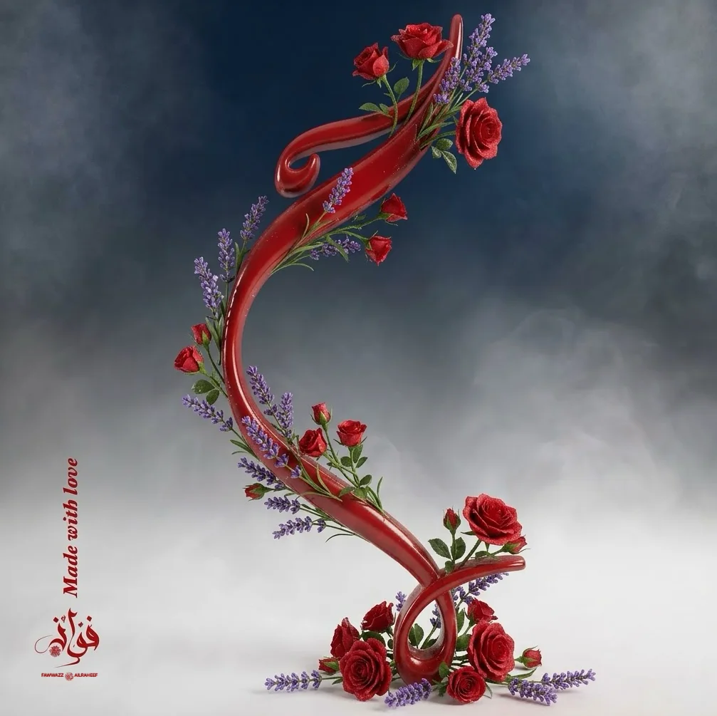 Made with love, Arabic calligraphy